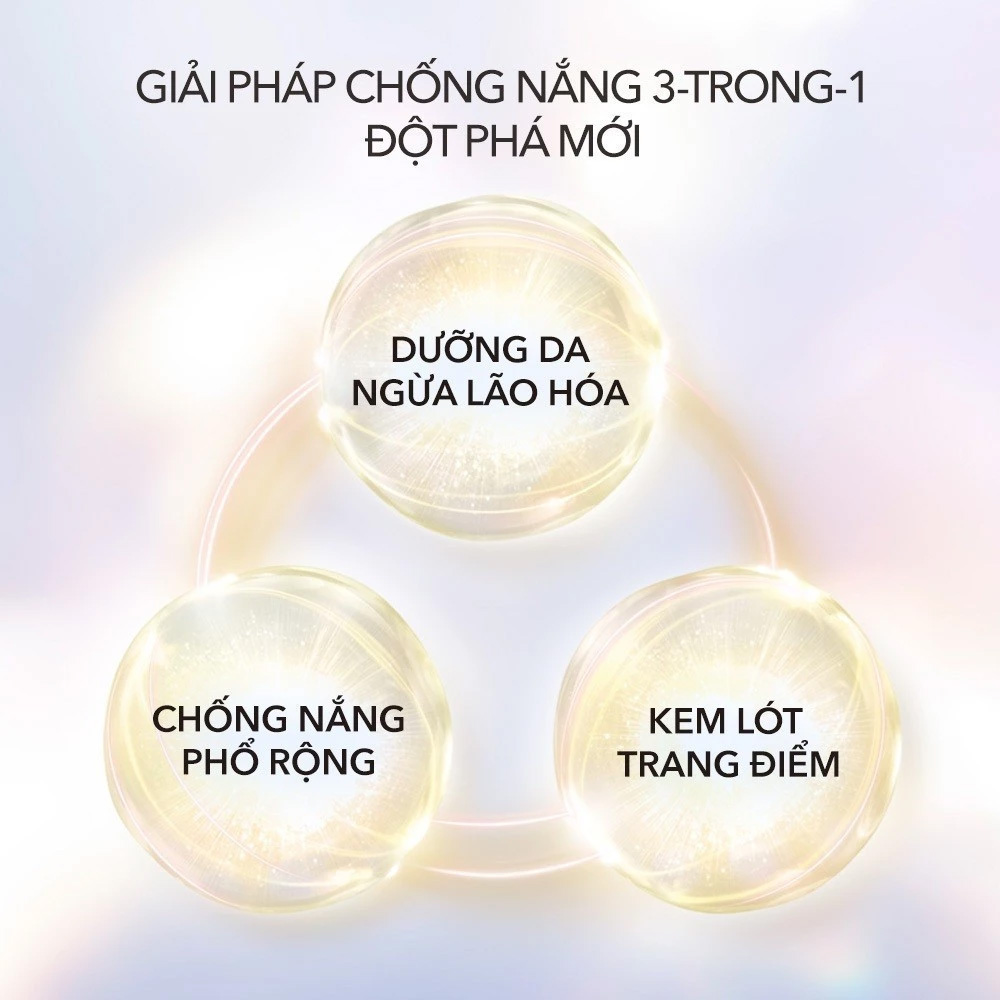 giải pháp chống nắng 3-trong-1 của Elixir gồm dưỡng da ngừa lão hóa, chống nắng phổ rộng và kem lót trang điểm