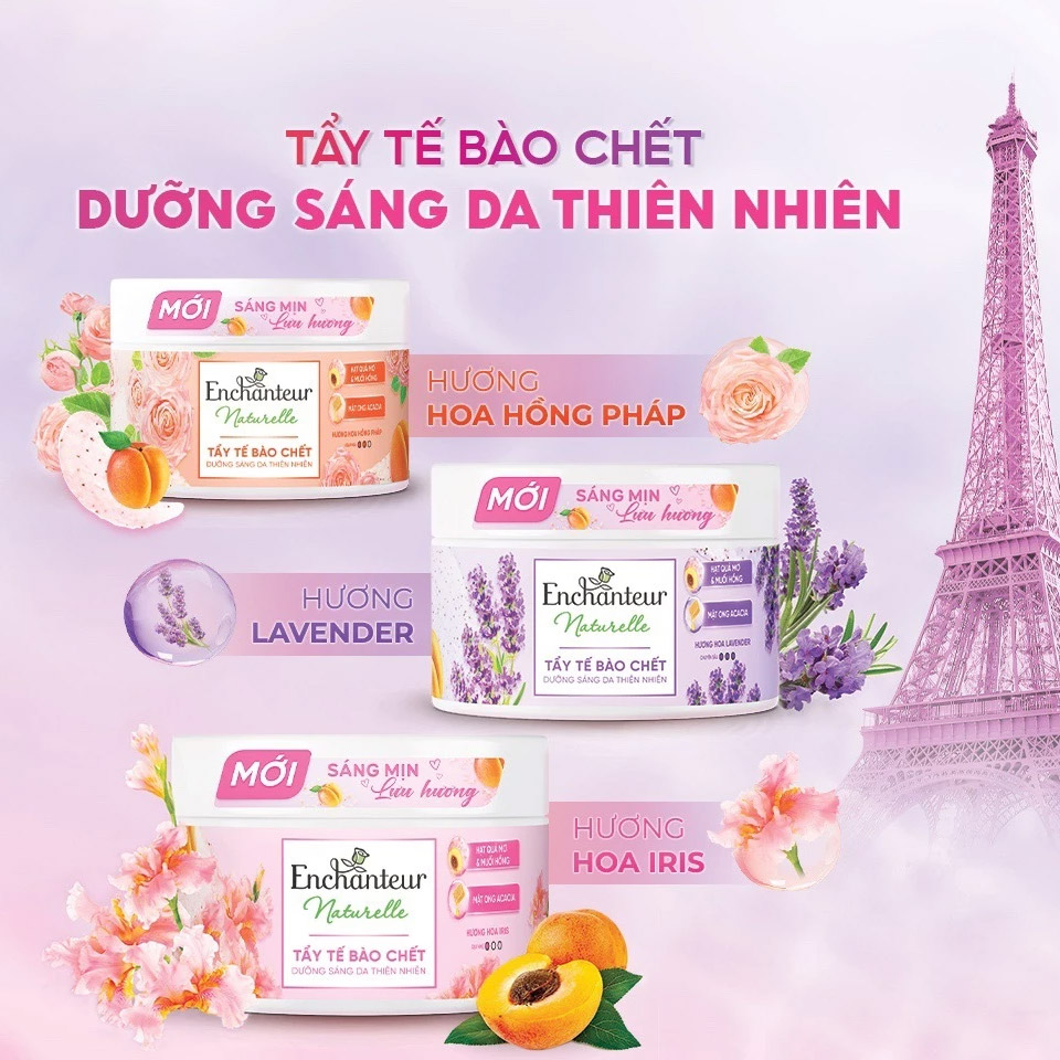 Tẩy Tế Bào Chết Enchanteur Naturelle Dưỡng Sáng Da Hương Hoa Iris 250g - 2