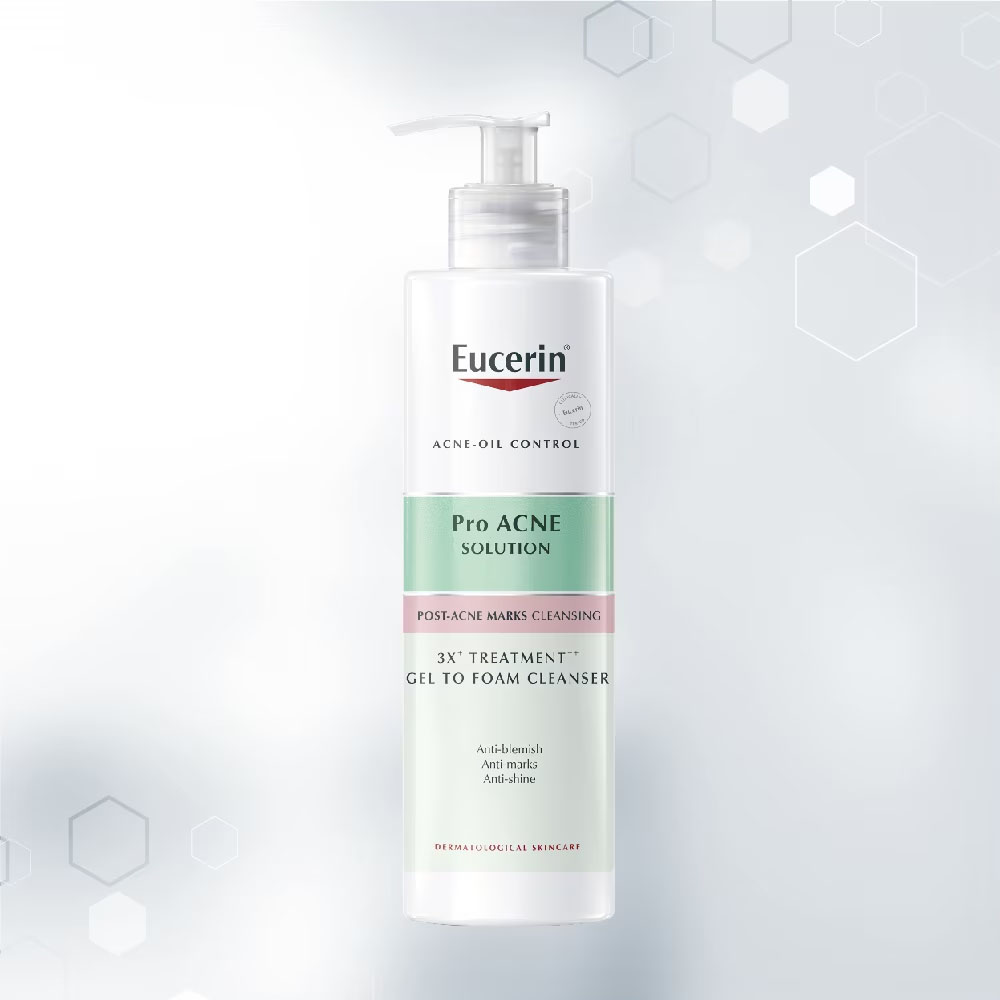 Gel Rửa Mặt Eucerin Pro Acne Solution 3X Treatment Gel To Foam Cleanser 400ml - 1