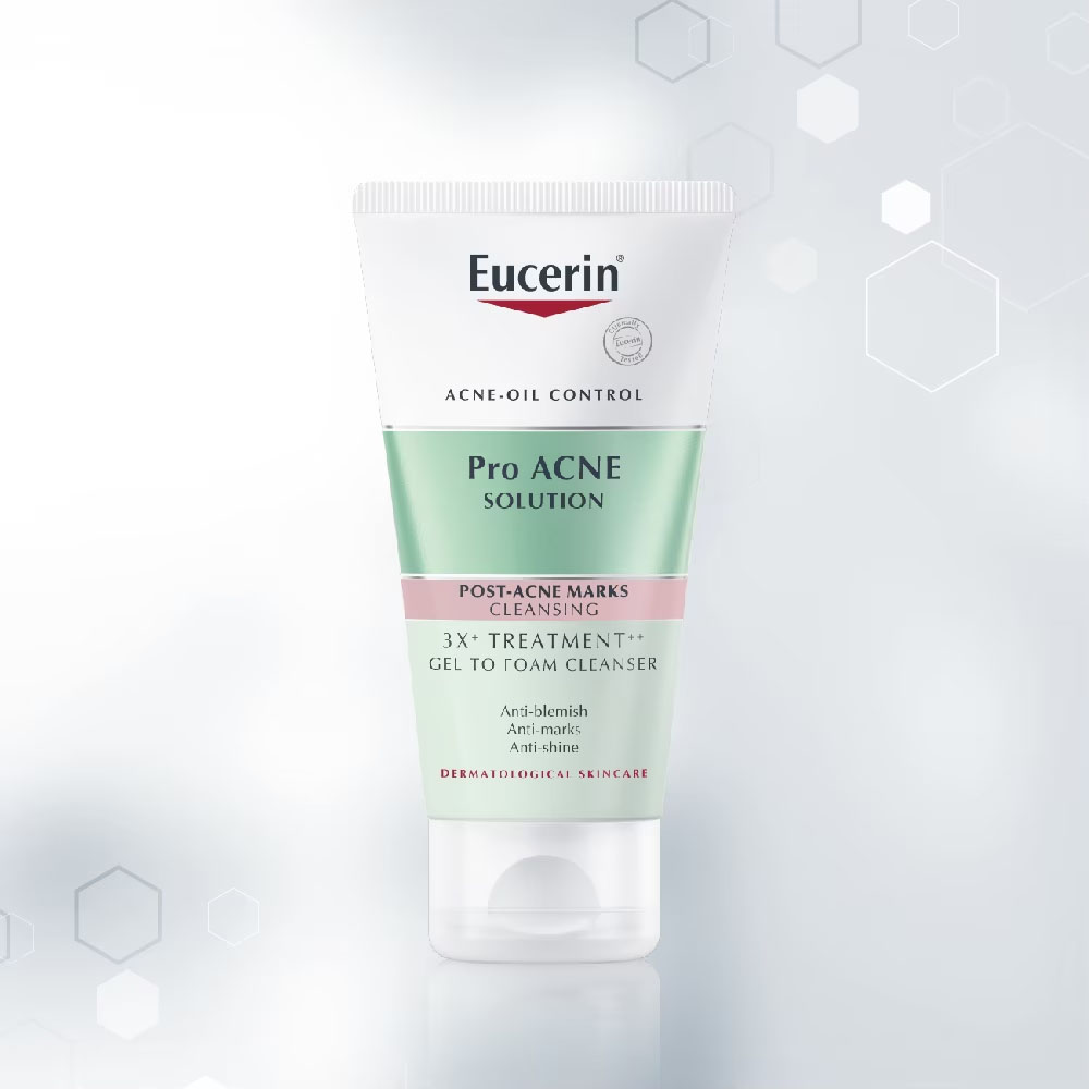 Gel Rửa Mặt Eucerin Pro Acne Solution 3X Treatment Gel To Foam Cleanser 75ml - 1