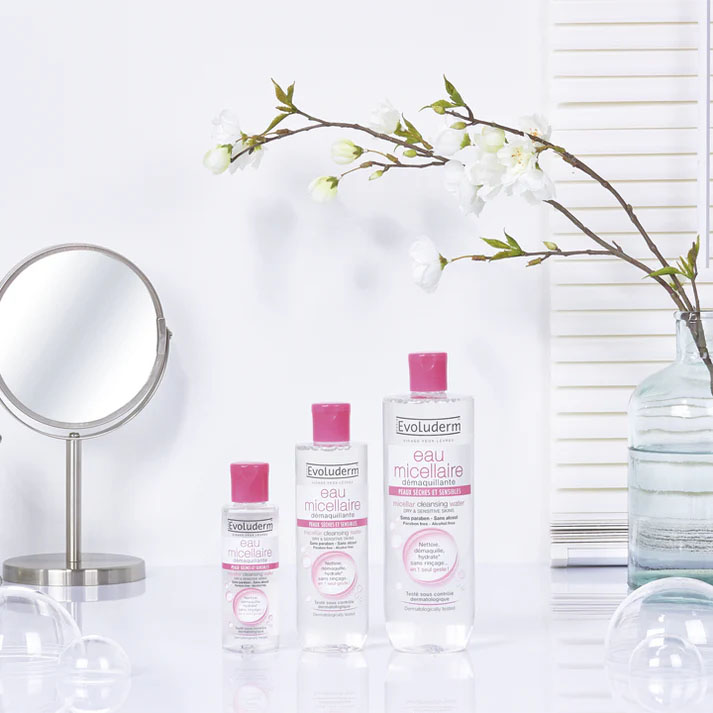 Evoluderm Micellar Cleansing Water Dry & Sensitive Skin 500ml - 2