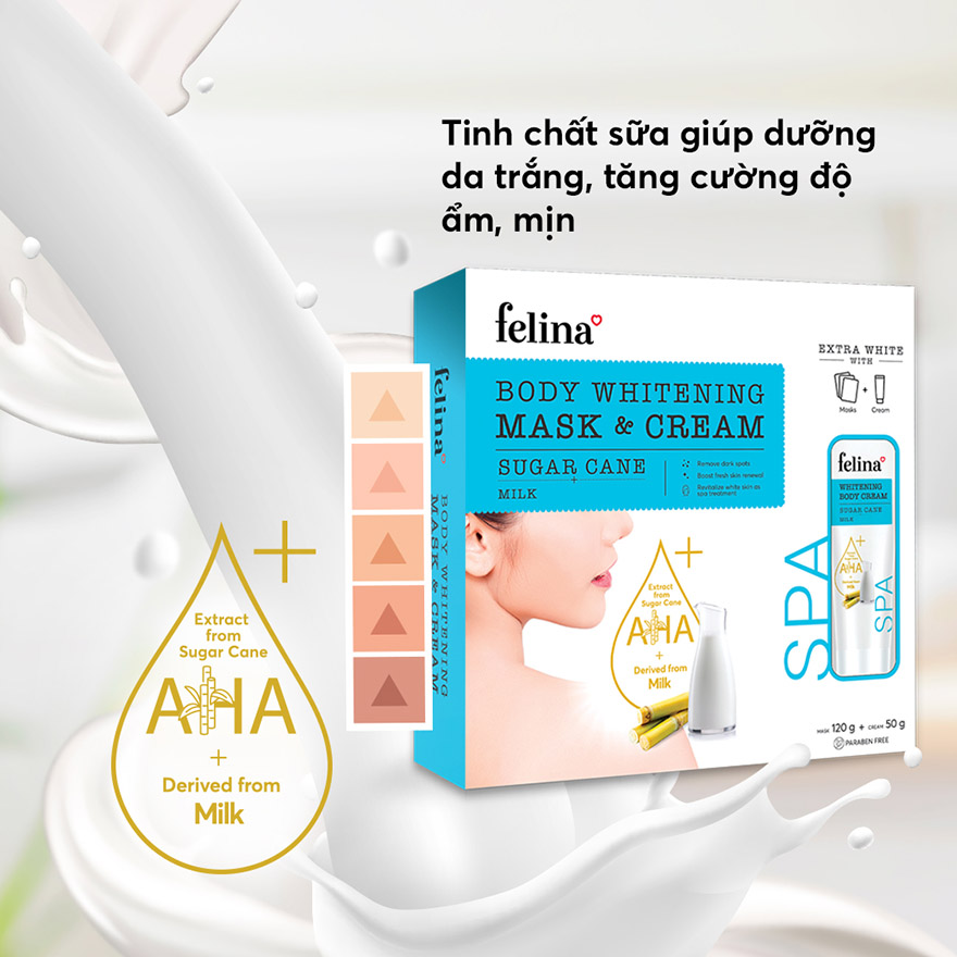 Buy FELINA Felina Combo Milk Body Mask Whitening Body Mask 120g