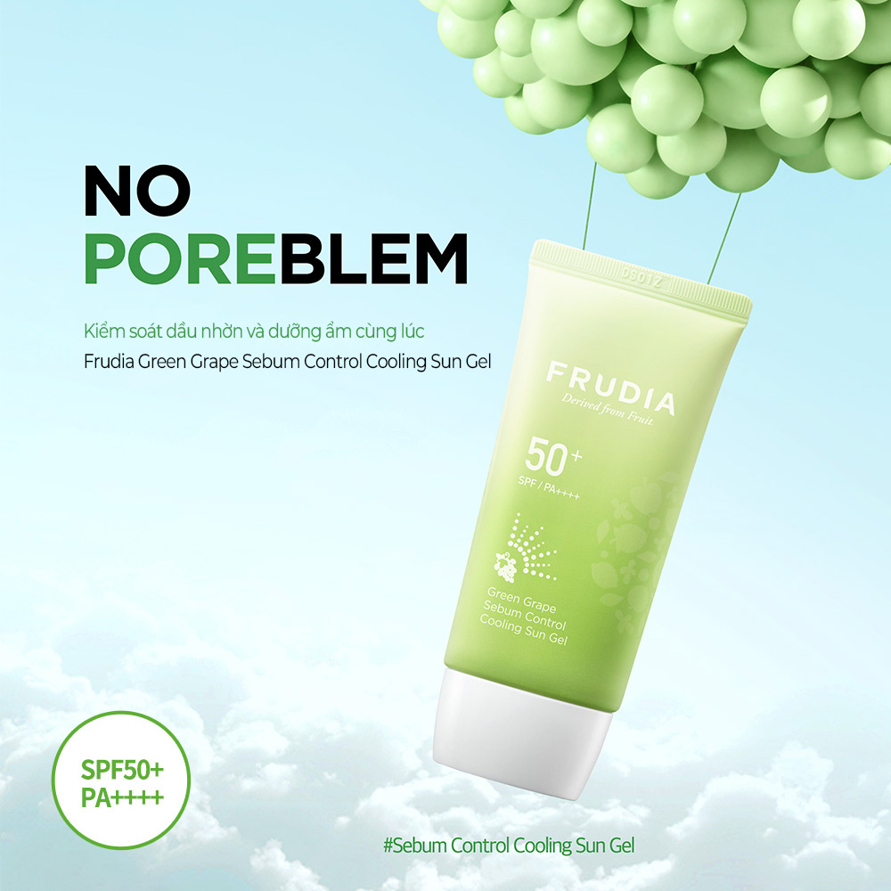 Frudia Green Grape Sebum Control Cooling Sun Gel SPF50+ PA++++