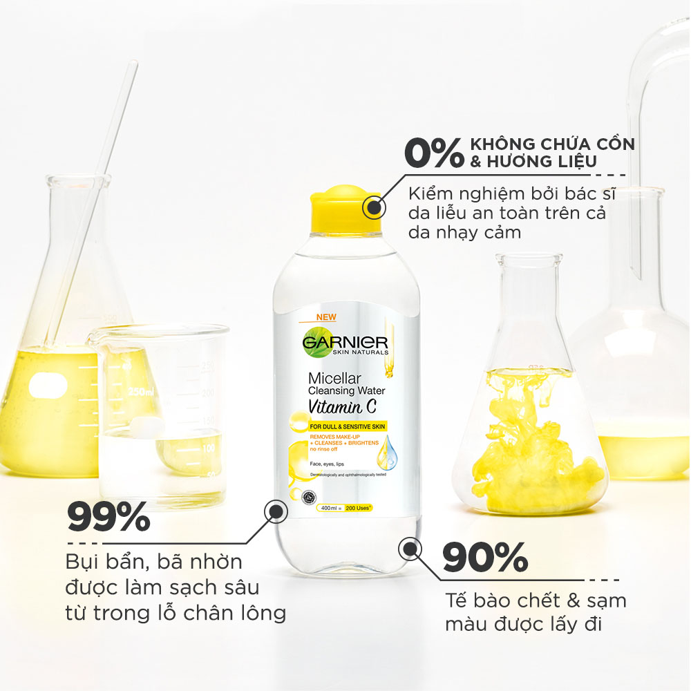 Garnier Micellar Cleansing Water Vitamin C For Dull &&.,& Sensitive Skin