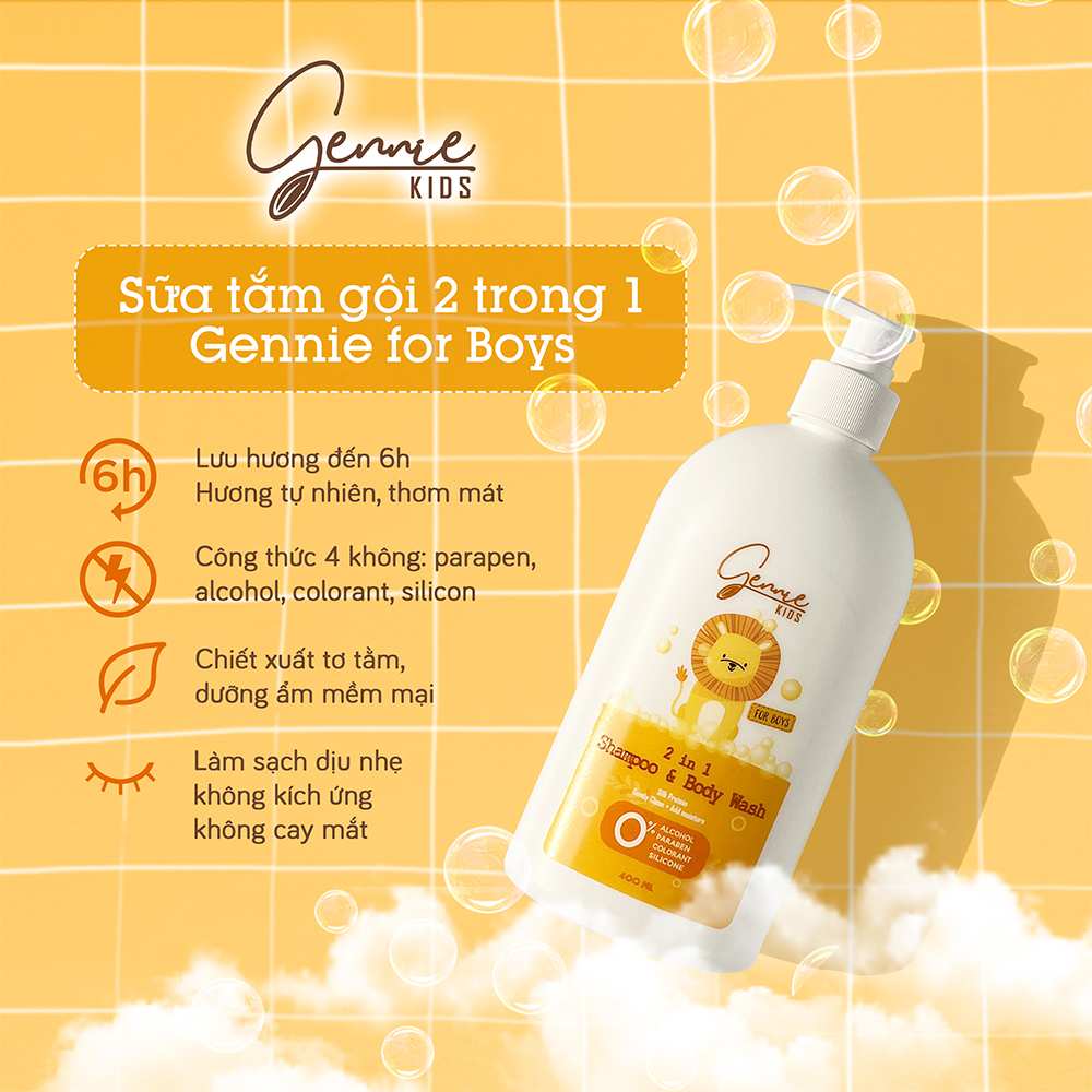 Gennie Kids 2in1 Shampoo & Body Wash For Boys