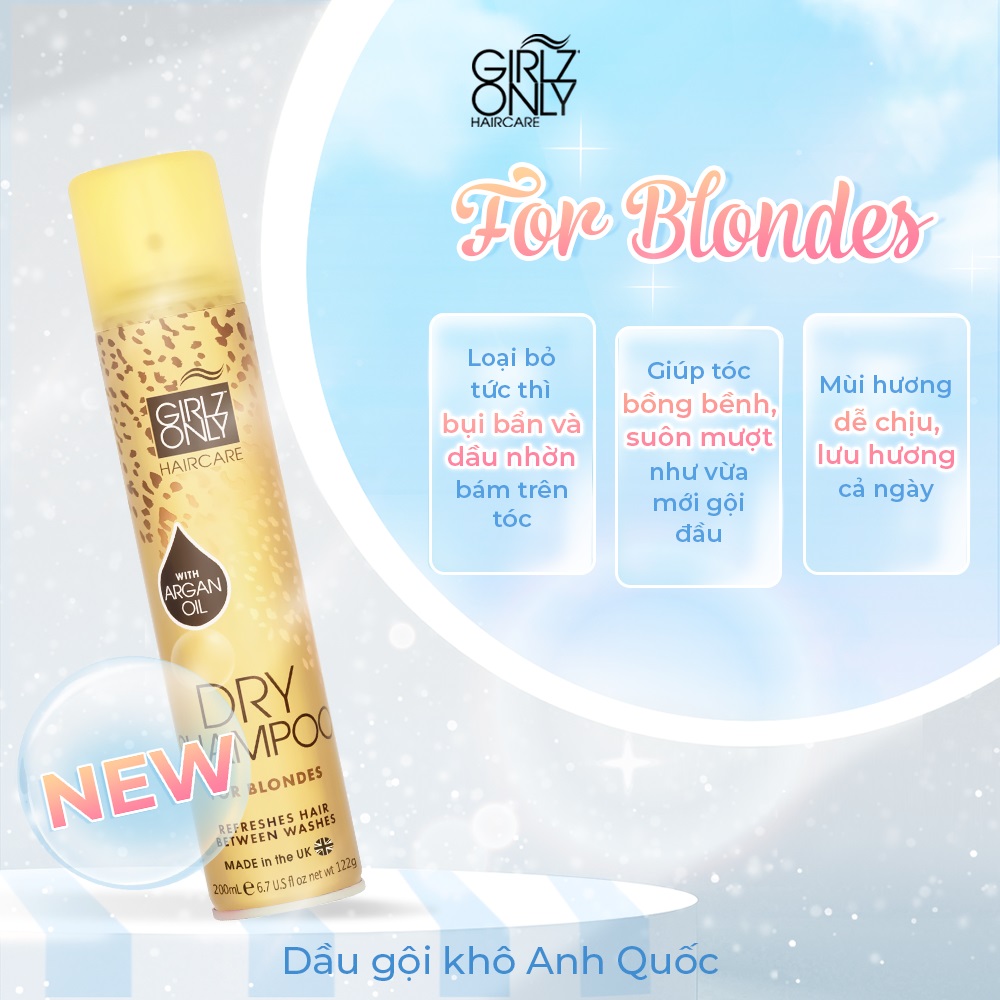 Girlz Only For Blondes Dry Shampoo 200ml