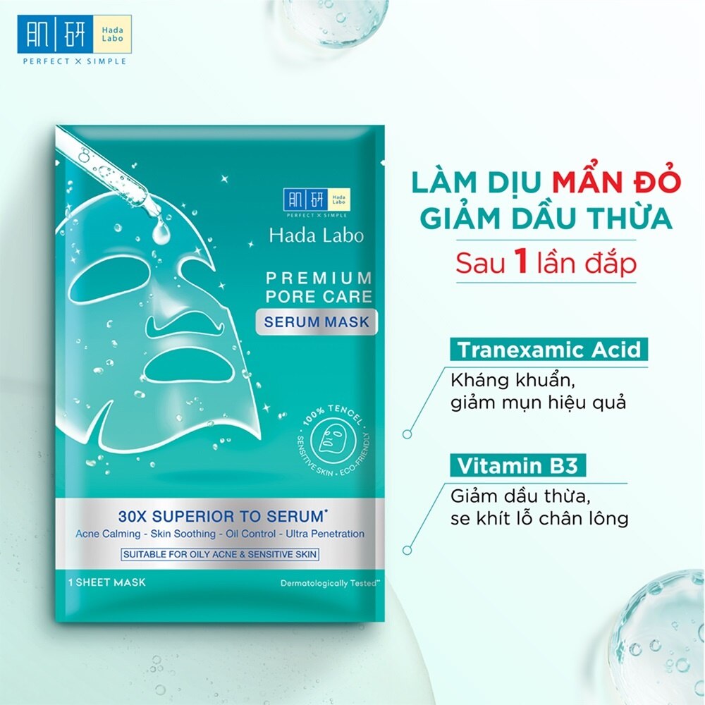Mặt Nạ Hada Labo Premium Pure Care Serum Mask Cải Thiện Da Mụn 23g