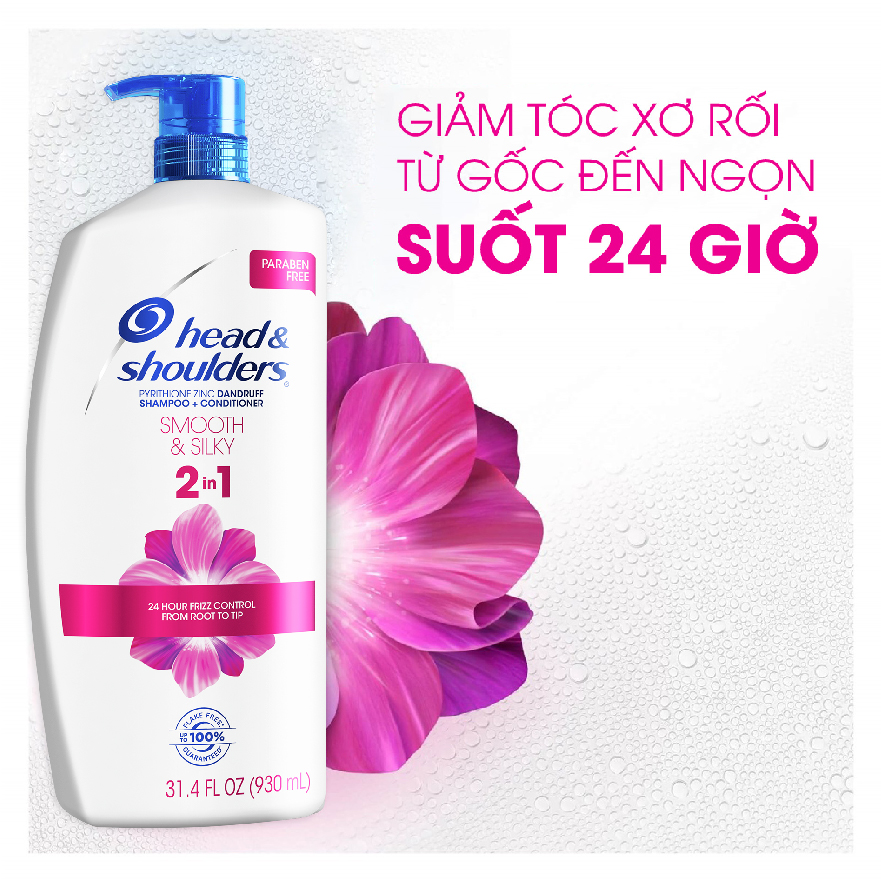 Head&Shoulders Shampoo + Conditioner Smooth & Silky 2in1 930ml