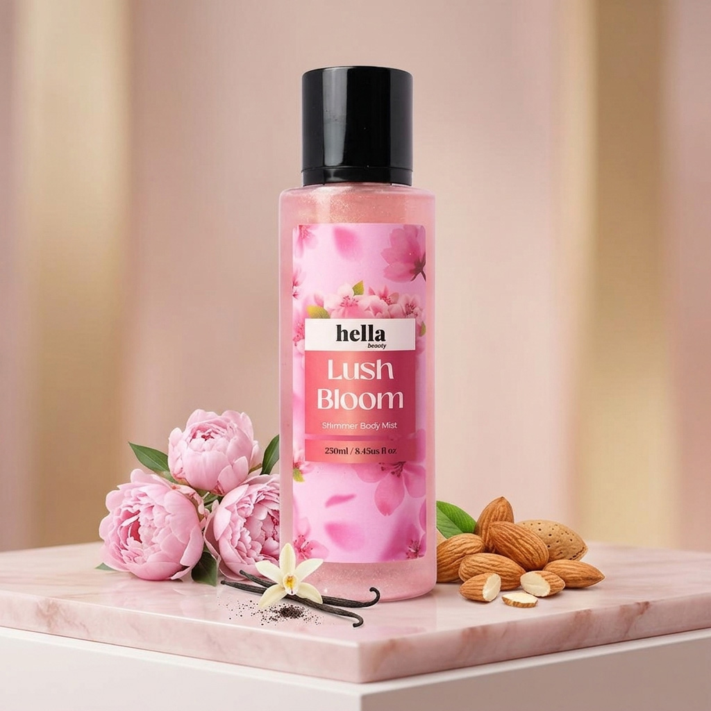 Xịt Thơm Toàn Thân Có Nhũ Hella Beauty Lush Bloom Shimmer Body Mist 250ml