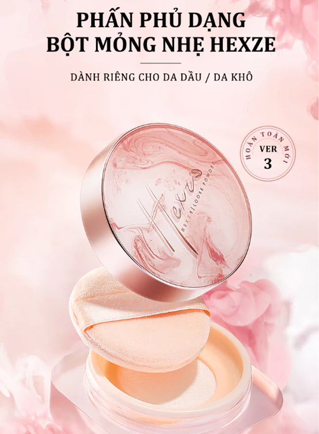 Phấn Phủ Dạng Bột Hexze Light Mist Loose Powder 7g .#T02 Màu Tự Nhiên Phấn Phủ Dạng Bột Hexze Light Mist Loose Powder 7g .#T02 Màu Tự Nhiên - Hình ảnh chính thức