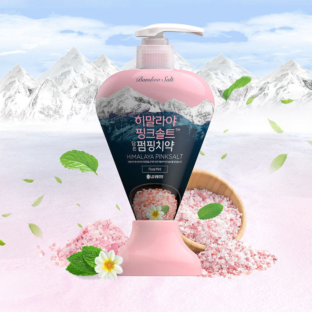 Bamboo Salt Himalaya Pinksalt Floral Mint Pumping Toothpaste 285g