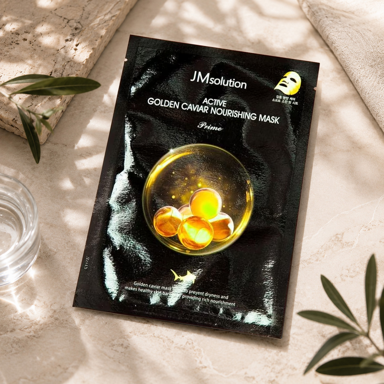 Mặt Nạ JMsolution Phục Hồi Tái Tạo Da Active Golden Caviar Nourishing Mask Prime 30ml