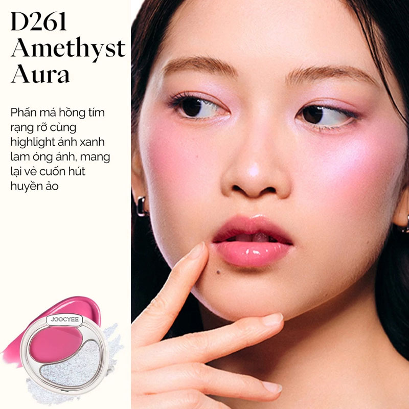 Kem Má Hồng & Bắt Sáng Joocyee Cream Blush And Highlighting Duo 7g .#D261 Amethyst Aura - Hình ảnh chính thức