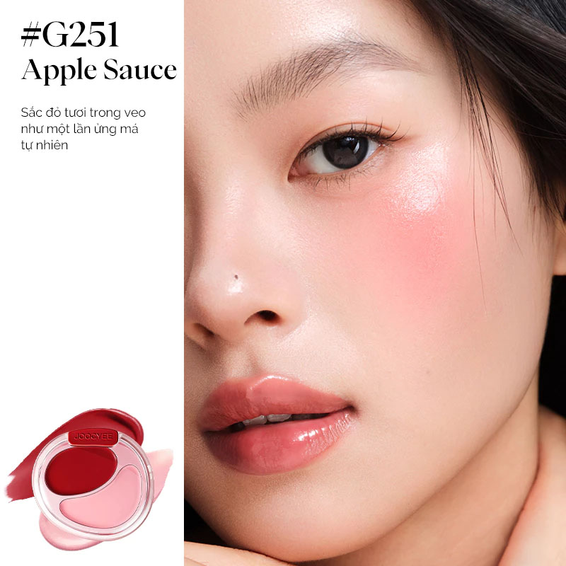 Má Hồng Kem 2 Màu Joocyee Cream Blush Duo 7g .#G251 Apple Sauce - Hình ảnh chính thức
