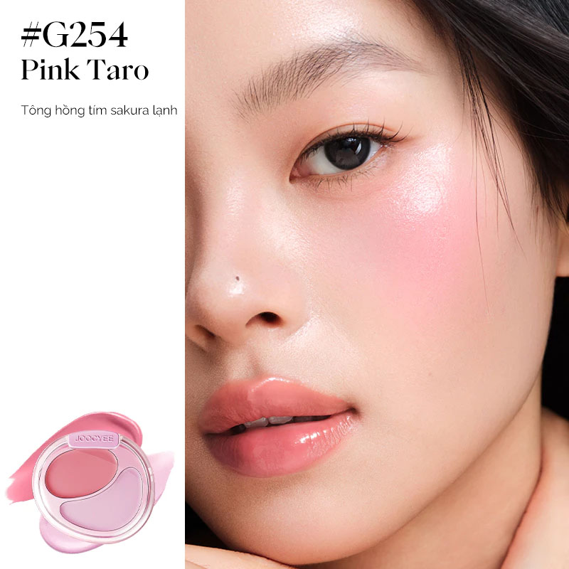 Má Hồng Kem 2 Màu Joocyee Cream Blush Duo 7g .#G254 Pink Taro - Hình ảnh chính thức