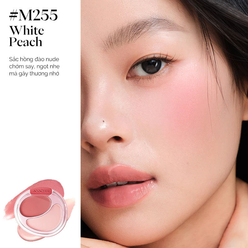 Má Hồng Kem 2 Màu Joocyee Cream Blush Duo 7g .#M255 White Peach Má Hồng Kem 2 Màu Joocyee Cream Blush Duo 7g .#M255 White Peach - Hình ảnh chính thức