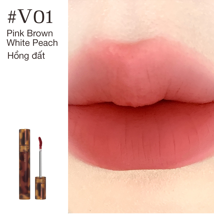 Son Kem Joocyee Fluffy Matte Lipgloss 3.3g .#V01 Peach Bean Paste Son Kem Joocyee Fluffy Matte Lipgloss 3.3g .#V01 Peach Bean Paste - Hình ảnh chính thức