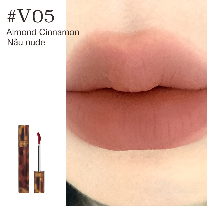 Son Kem Joocyee Fluffy Matte Lipgloss 3.3g .#V05 Almond Cinnamon Son Kem Joocyee Fluffy Matte Lipgloss 3.3g .#V05 Almond Cinnamon - Hình ảnh chính thức