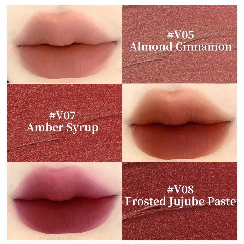 Son Kem Joocyee Fluffy Matte Lipgloss 3.3g .#V05 Almond Cinnamon - Hình ảnh chính thức