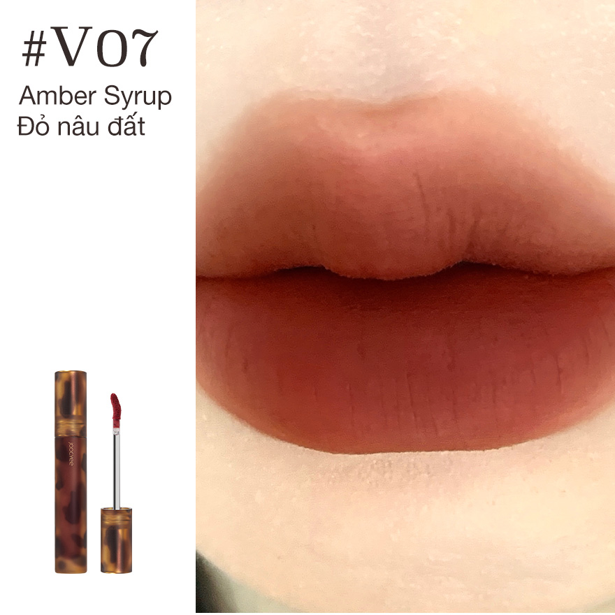 Son Kem Joocyee Fluffy Matte Lipgloss 3.3g .#V07 Amber Syrup Son Kem Joocyee Fluffy Matte Lipgloss 3.3g .#V07 Amber Syrup - Hình ảnh chính thức