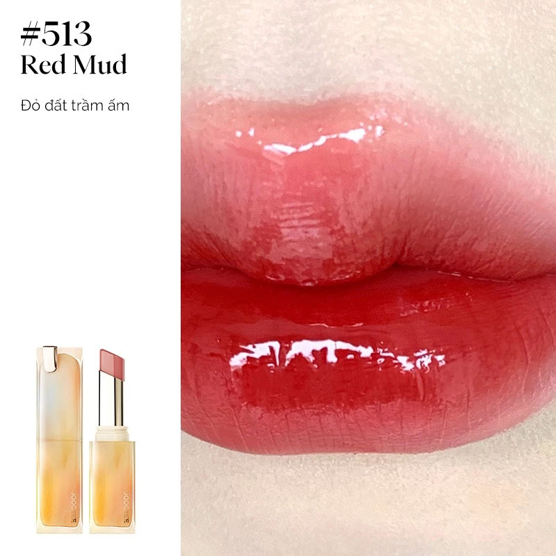 Son Bóng Joocyee Glazed Rouge 3.5g .#513 Red Mud - Hình ảnh chính thức