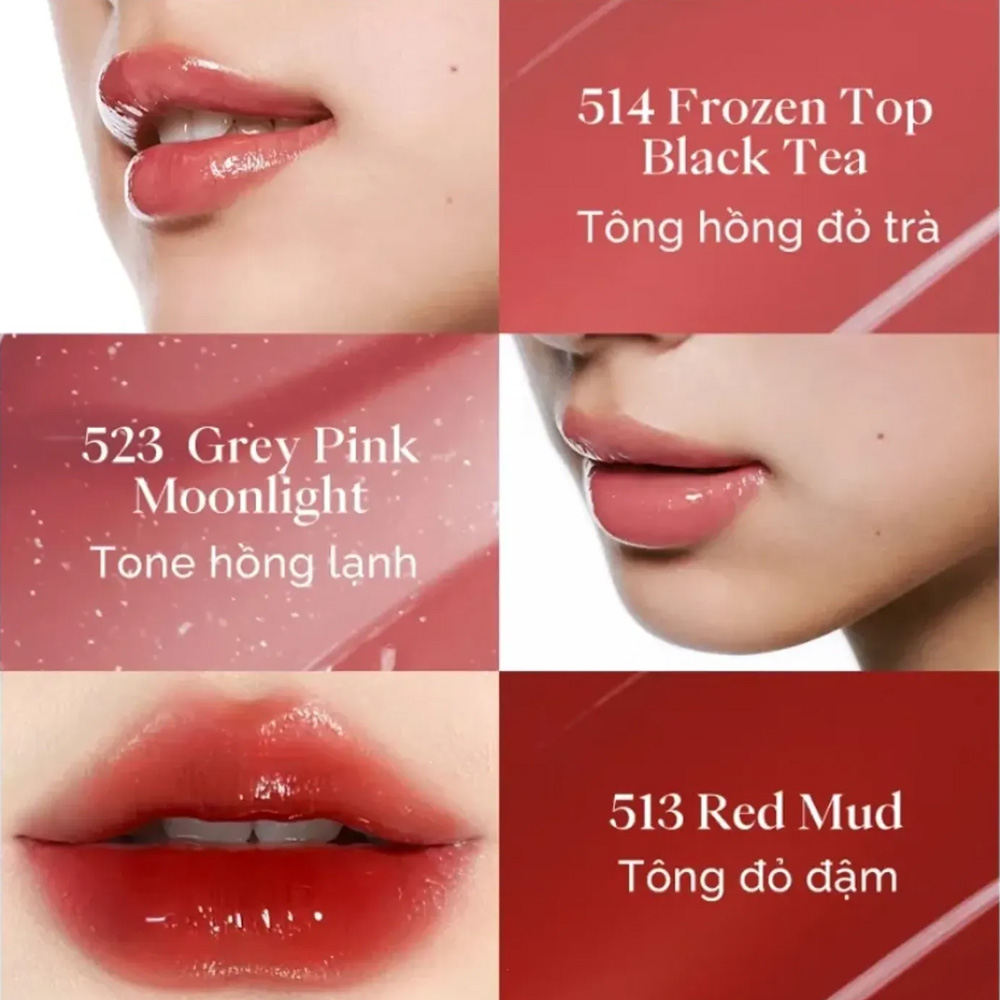 Son Bóng Joocyee Glazed Rouge 3.5g .#513 Red Mud - Hình ảnh chính thức