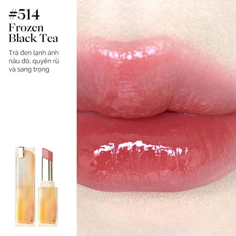 Son Bóng Joocyee Glazed Rouge 3.5g .#514 Frozen Black Tea - Hình ảnh chính thức