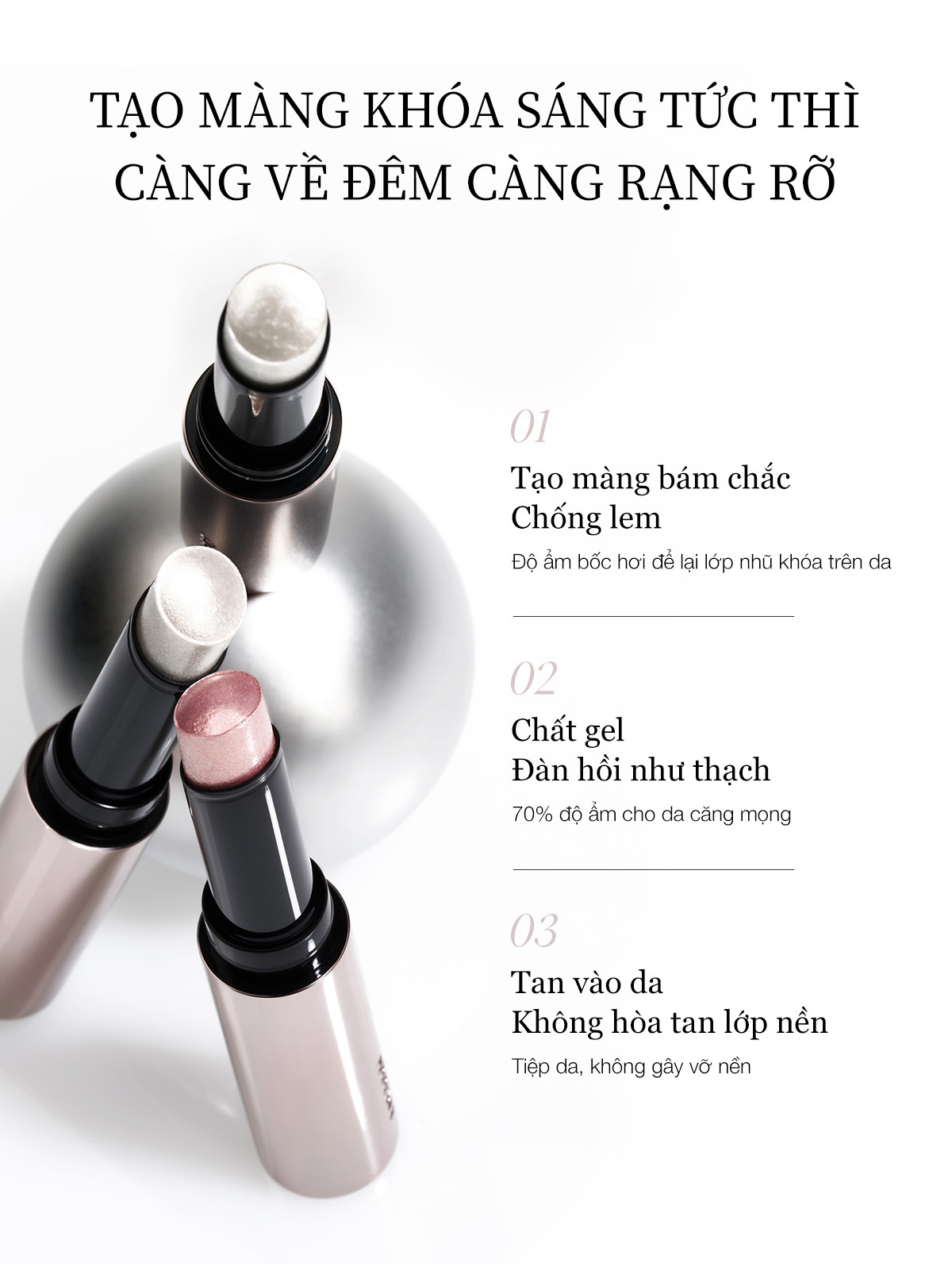 Nhũ Bắt Sáng Dạng Thỏi Joocyee Jelly Highlighter Stick 2g - 1