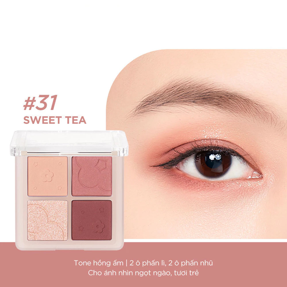 Bảng Phấn Mắt 4 Màu Judydoll 4Colors Eyeshadow 4.8g .#31 - Hình ảnh chính thức