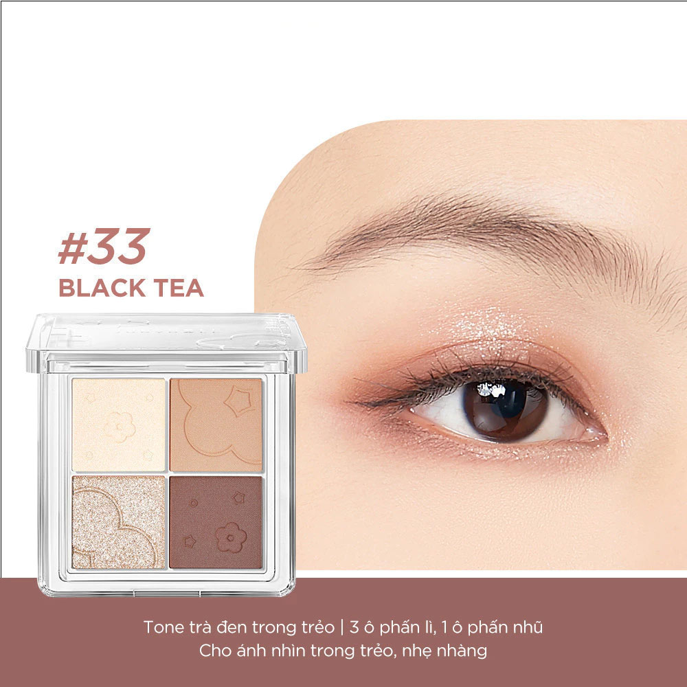 Bảng Phấn Mắt 4 Màu Judydoll 4Colors Eyeshadow 4.8g .#33 - Hình ảnh chính thức