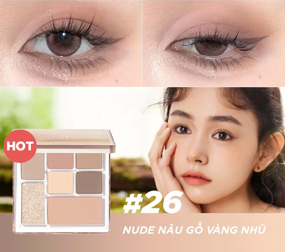 Bảng Phấn Mắt 7 Màu Judydoll All-In-One Palette For Your Full Face 8.5g .#26