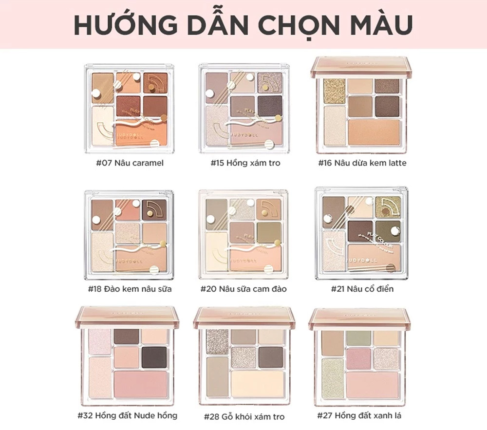 Bảng Phấn Mắt 7 Màu Judydoll All-In-One Palette For Your Full Face 8.5g .#26