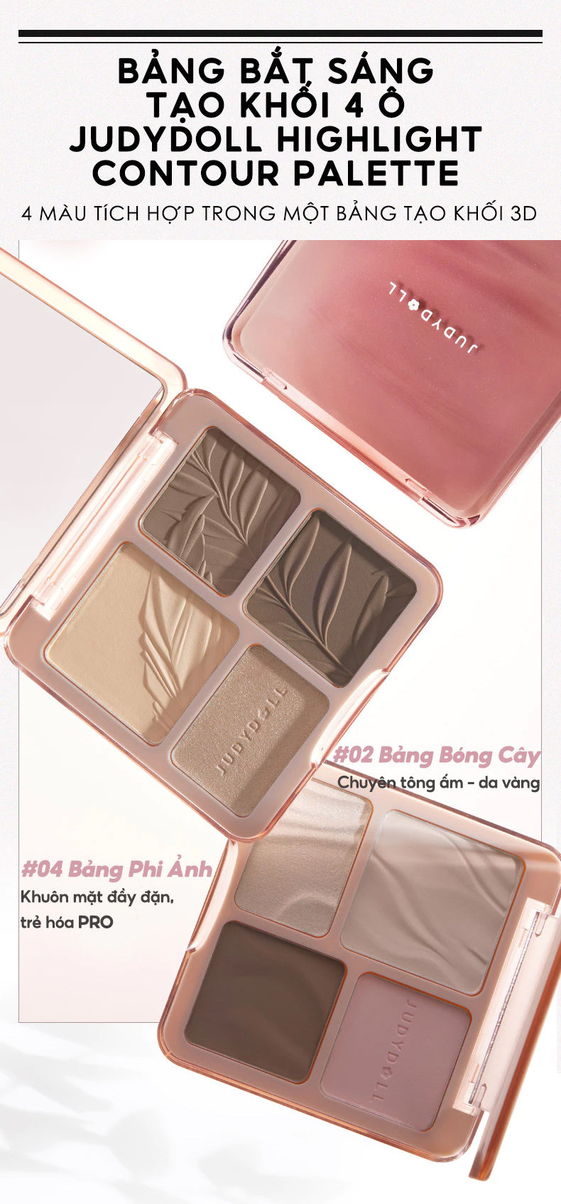 Phấn Bắt Sáng & Tạo Khối Judydoll Highlight & Contour 9g .#04 Phấn Bắt Sáng & Tạo Khối Judydoll Highlight & Contour 9g .#04 - Hình ảnh chính thức