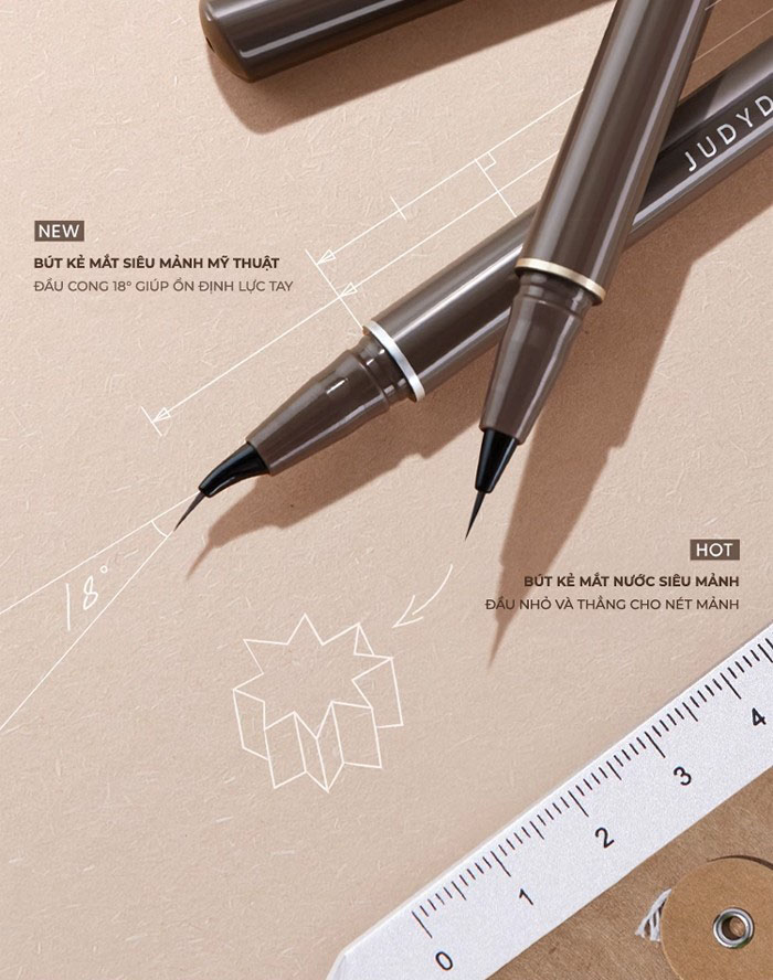 Bút Kẻ Mắt Nước Judydoll Skinny Liquid Eyeliner 0.5ml Bút Kẻ Mắt Nước Judydoll Skinny Liquid Eyeliner 0.5ml - 1
