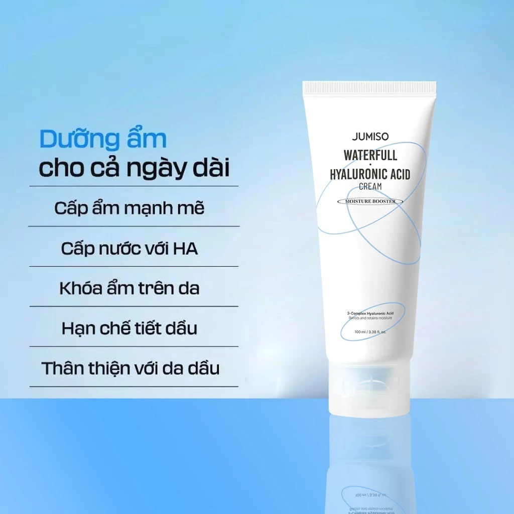 Kem Dưỡng Ẩm Jumiso Waterfull Hyaluronic Acid Cream 100ml phù hợp sử dụng cho mọi loại da. Kem Dưỡng Ẩm Jumiso Waterfull Hyaluronic Acid Cream 100ml - 2
