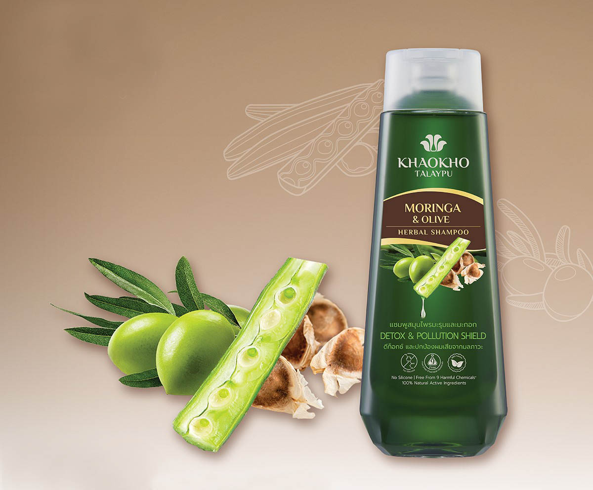 Khaokho Talaypu Moringa & Olive Herbal Shampoo 185ml