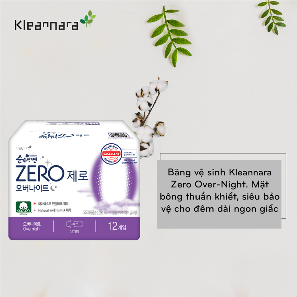 Kleannara Zero Overnight 33cm 12pcs