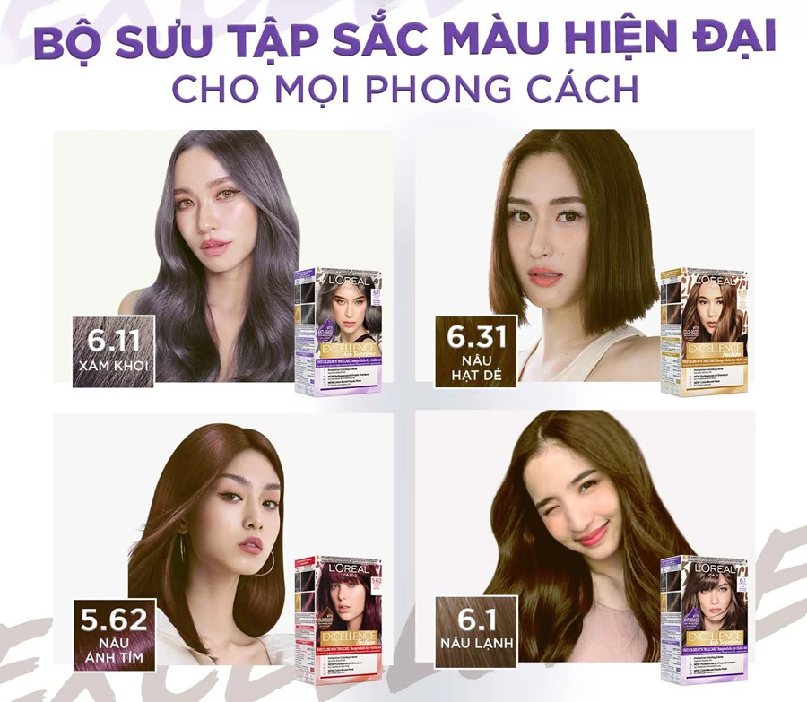 Kem Nhuộm L'Oreal Paris Haircolor Excellence Ash Supreme 172ml - 1