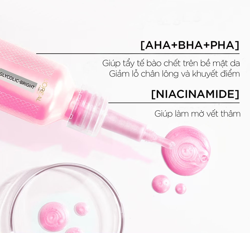 Tinh Chất L’Oréal Paris Glycolic Bright Anti Dark Spot Exfoliant Peel phù hợp sử dụng cho mọi loại da. Tinh Chất L’Oréal Paris Glycolic Bright Anti Dark Spot Exfoliant Peel 25ml - 2