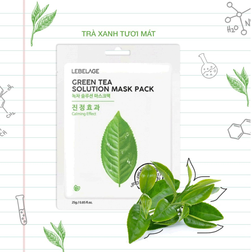 Lebelage Green Tea Solution Mask Pack Calming Effect 25g