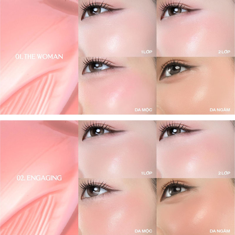 Má Hồng Dạng Phấn Nước Lemonade Mirror Mirror Blush Cushion 8g .#01 The Woman - Hình ảnh chính thức