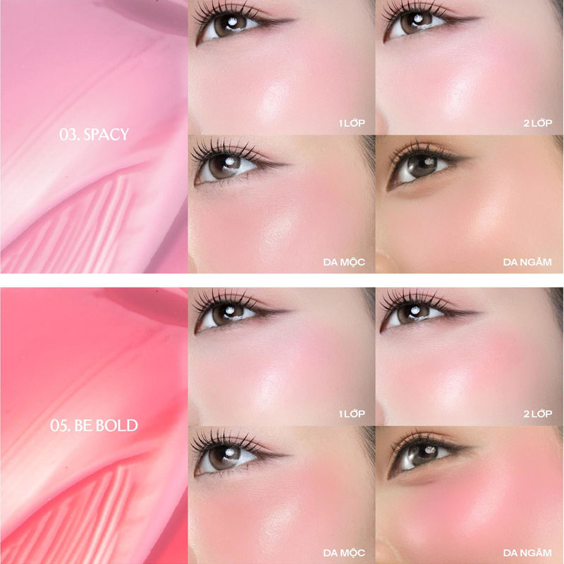 Má Hồng Dạng Phấn Nước Lemonade Mirror Mirror Blush Cushion 8g .#03 Spacy - Hình ảnh chính thức