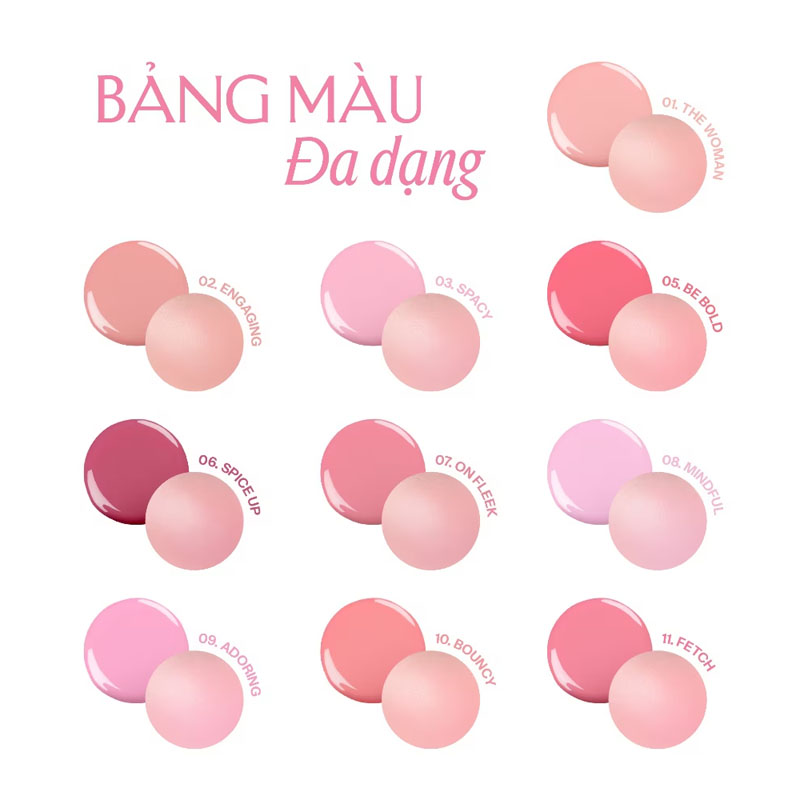Má Hồng Dạng Phấn Nước Lemonade Mirror Mirror Blush Cushion 8g .#11 Fetch - Hình ảnh chính thức