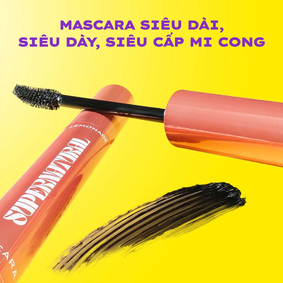 Chuốt Mi Lemonade Supernatural Mascara Cong Dày Lâu Trôi 7.5g - 1