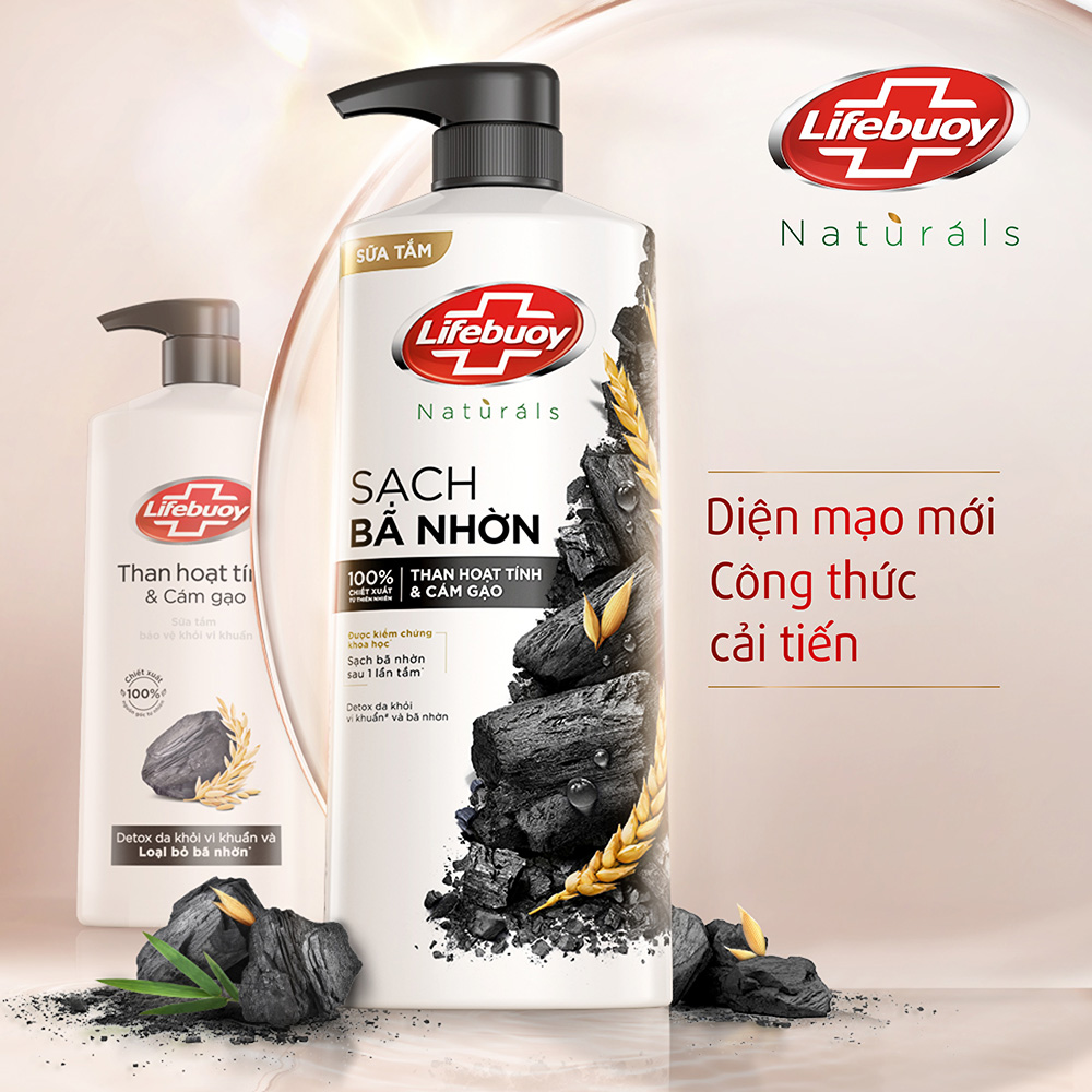 Lifebuoy Charcoal & Rice Shower Gel 800g - 1