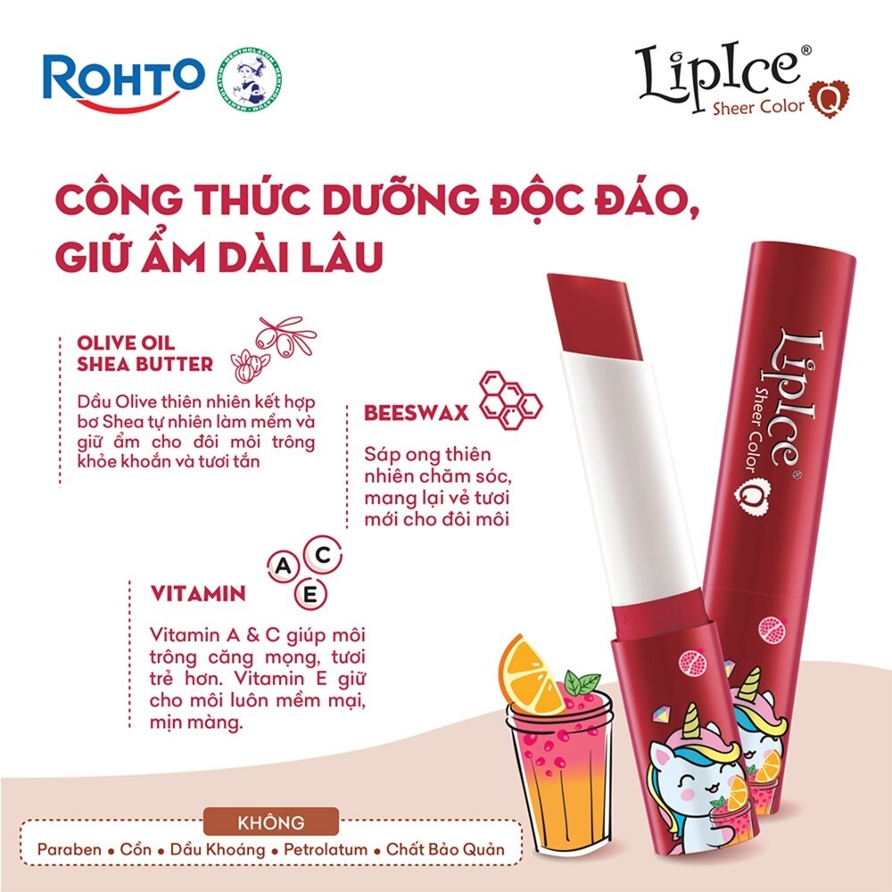 Son Dưỡng Có Màu Lipice Sheer Color Q 2.4g .#Fruity Tea Hương Trái Cây - Hình ảnh chính thức