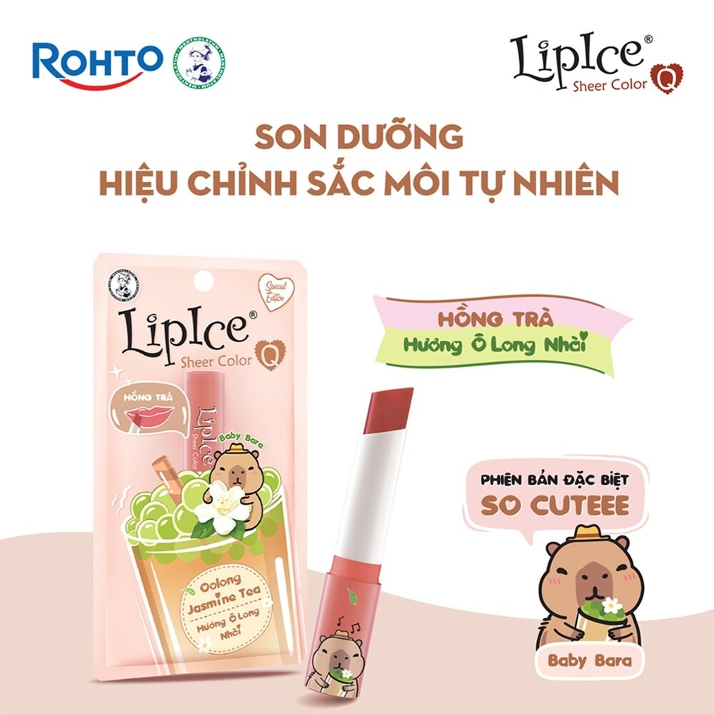 Son Dưỡng Có Màu Lipice Sheer Color Q 2.4g .#Oolong Jasmine Tea Hương Ô Long Nhài - Hình ảnh chính thức
