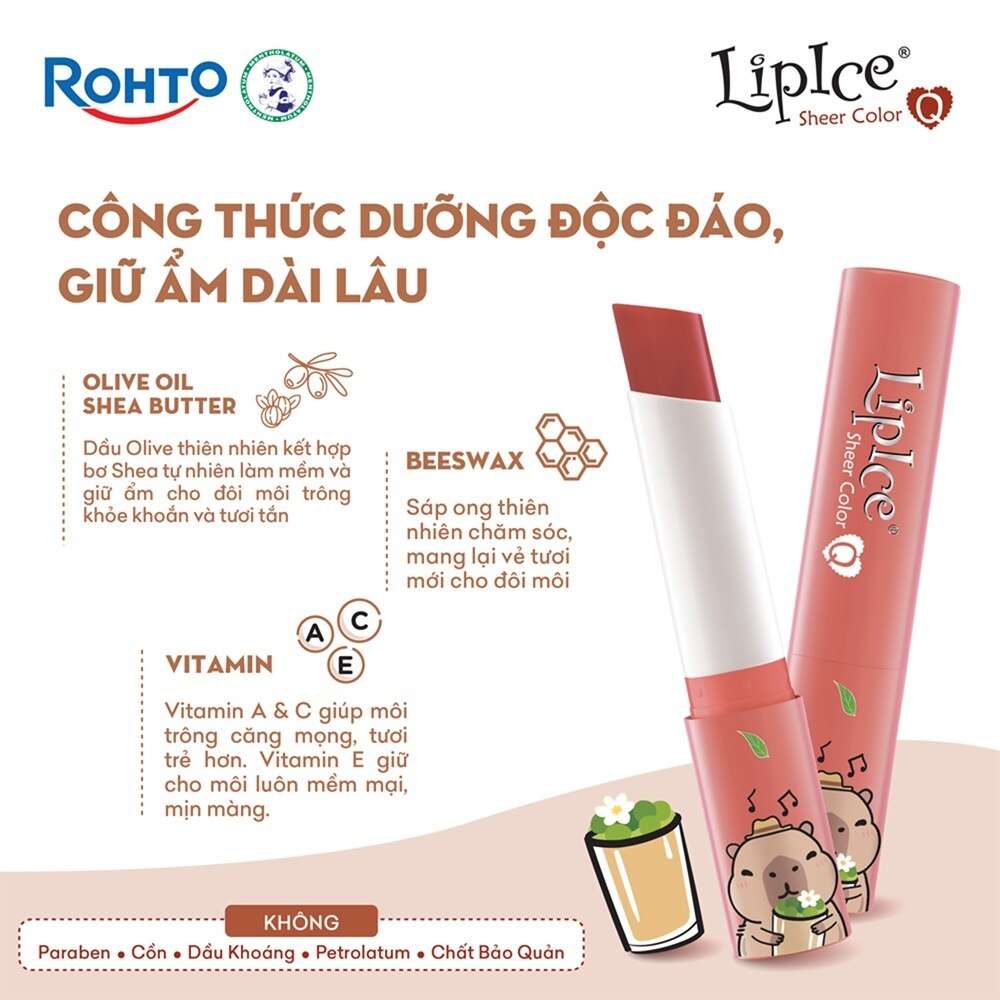 Son Dưỡng Có Màu Lipice Sheer Color Q 2.4g .#Oolong Jasmine Tea Hương Ô Long Nhài - Hình ảnh chính thức