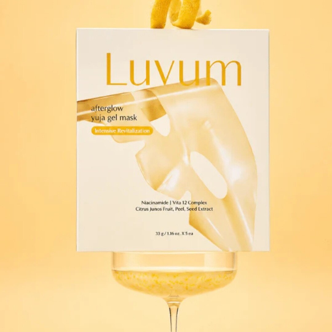 Hộp Mặt Nạ Luvum Afterglow Yuja Gel Mask 33g x 5pcs - cấp ẩm, làm dịu da, dưỡng sáng, đều màu da Hộp Mặt Nạ Luvum Afterglow Yuja Gel Mask 33g x 5pcs