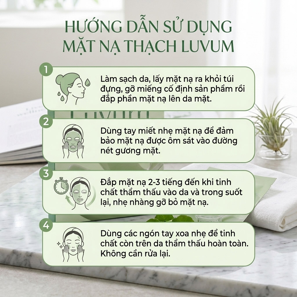 Mặt Nạ Thạch Luvum Calming Repair Cica Gel Mask 38g - Người có làn da nhạy cảm hoặc dễ kích ứng, Da cần được phục hồi sau mụn, nắng hoặc stress, Người cần làm dịu và nuôi dưỡng da tại nhà Mặt Nạ Thạch Luvum Calming Repair Cica Gel Mask 38g